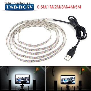 [fabuloushouse] ใหม่ สายไฟแบ็คไลท์ LED 5V USB สําหรับตกแต่งพื้นหลังทีวี