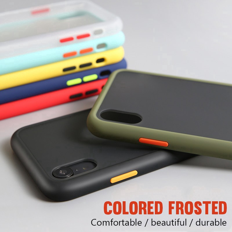 Oneplus 6 6T 7 7T Pro Translucent Hard Plastic Phone Case Shockproof Casing Soft Edges Cover