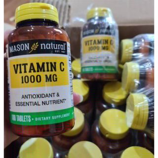 Mason natural vitamin c 1000mg
วิตามินซีนำเข้าจากอเมริกา ของแท้ 100% 100เม็ด