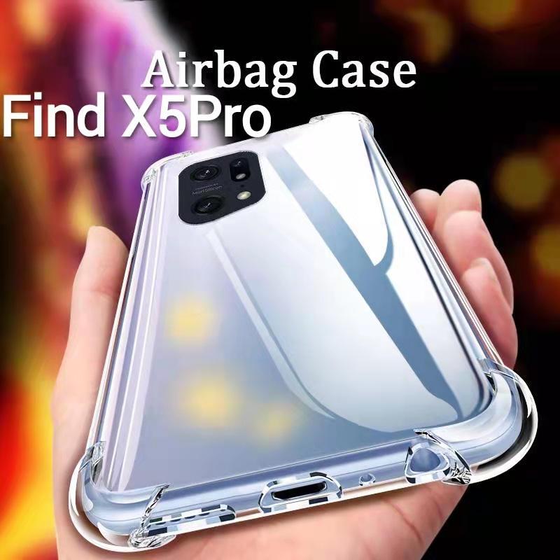 Find X5Pro(พร้อมส่งในไทย)เคสTPUใสกันกระแทกแบบคลุมกล้องOPPO Find X5 Pro 5G