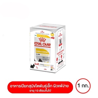 ส่งฟรี Royal canin Mini Dermacomfort อาหารสุนัข พันธุ์เล็กบำรุงขนและผิวแพ้ง่าย อายุ 10 เดือน 1 กิโลกรัม