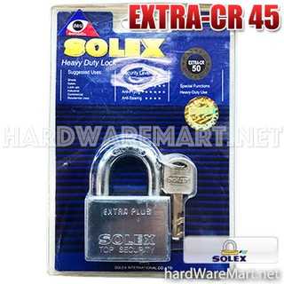 SOLEX  กุญแจ 45mm ชุบโครมเมียม รุ่น EXTRA-CR45