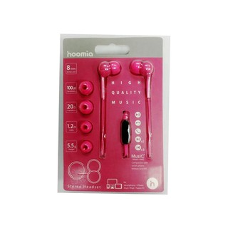 hoomia Stereo Balloon In- Ear Earphones รุ่น C8-1 (Bright Pink)