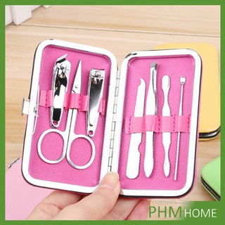 กรรไกรตัดเล็บ ชุด 7 ชิ้น ชุดเครื่องมือทำเล็บ พร้อมส่ง คละสี ชุดกรรไกรตัดเล็บ Nail clippers
