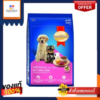 สมาร์ทฮาร์ทอาหารลูกสุนัขเนื้อวัวและนม8ก.SMART HEART PUPPY FOOD BEEF-MILK 8KG.