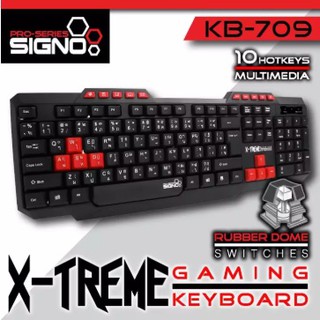 SIGNO Gaming Keyboard Rubber Dome รุ่น KB-709 (คีย์บอร์ด)