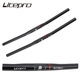 Litepro แฮนด์บาร์ คาร์บอนไฟเบอร์ น้ําหนักเบา แนวนอน 580 มม. สําหรับรถจักรยานแบบพับ