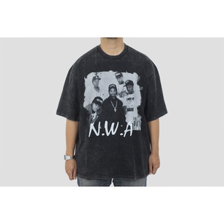 เสื้อยืด ทรงตรง ขนาดใหญ่ พิมพ์ลาย NWA Outta Compton