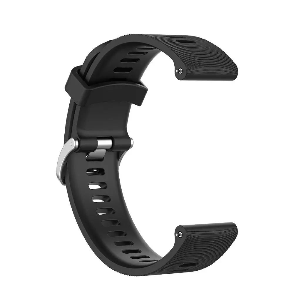 สายนาฬิกา ซิลิโคน หัวเข็มขัดโลหะ คลาสสิก สำหรับ Garmin Forerunner 645 245 245M 165 55 158 570 42mm 170 70