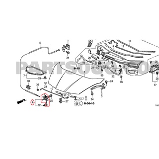 กลอนฝากระโปรง กลอนฝากระโปรงหน้า Honda Jazz 2008-14 (GE)