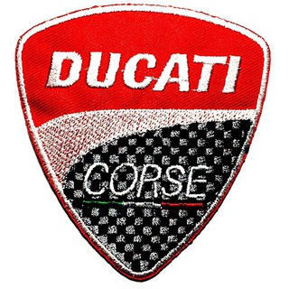 DUCATI CORSE ป้ายติดเสื้อแจ็คเก็ต อาร์ม ป้าย ตัวรีดติดเสื้อ อาร์มรีด อาร์มปัก Badge Embroidered Sew Iron On Patches