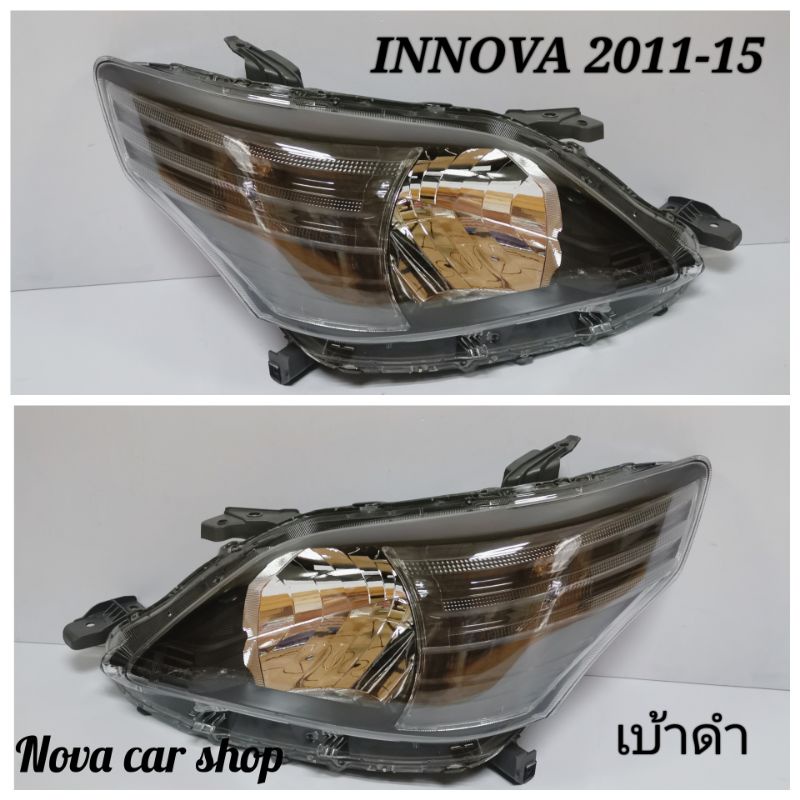 ไฟหน้า​ ไฟหน้า​แต่ง​ โคมดำ​ TOYOTA​ INNOVA​ 2011​ 2012​ 2013​ 2014​ 2015​ (1 คู่)​