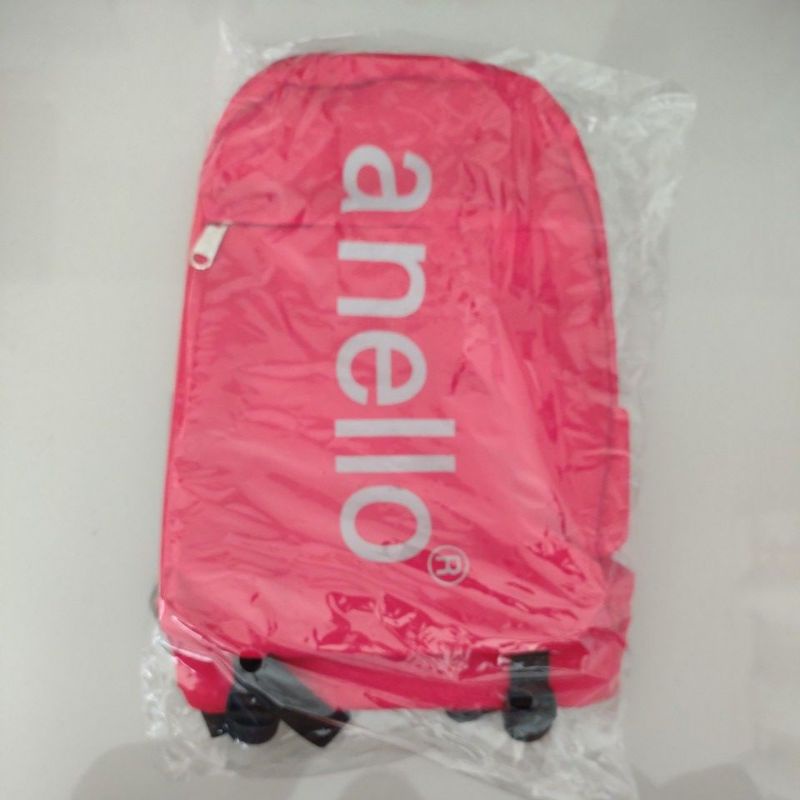 กระเป๋าเป้ anello สีแดงรุ่น Big Logo Print Mini Daypack
