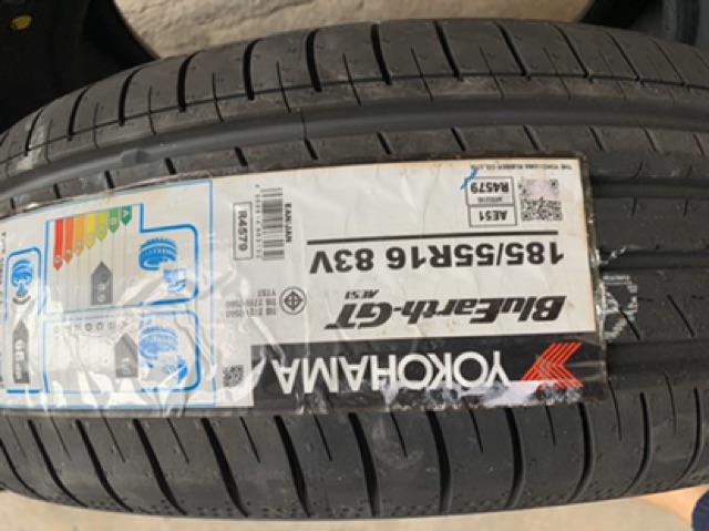 ผ อน 0 185 55 R16 Yokohama Bluearth Ae51 ยางใหม ป 21 4 เส น ยางรถขอบ16 Free จ บยาง Kenking Power 650 Shopee Thailand