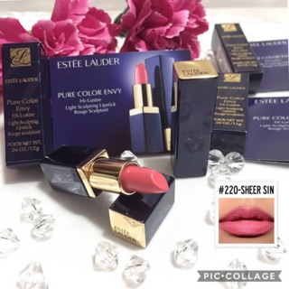 Estee Lauder Pure Color Envy Hi-LustreEstee Lauder Pure Color Envy Hi-Lustre ขนาดทดลอง 1.2g  Sheer Sin โทนชมพูสดใส ✨#พิเ