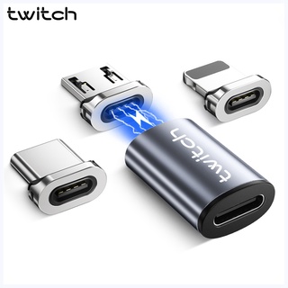 3 in 1 อะแดปเตอร์เชื่อมต่อแม่เหล็ก Type C USB C ตัวเมีย เป็น Micro ตัวผู้