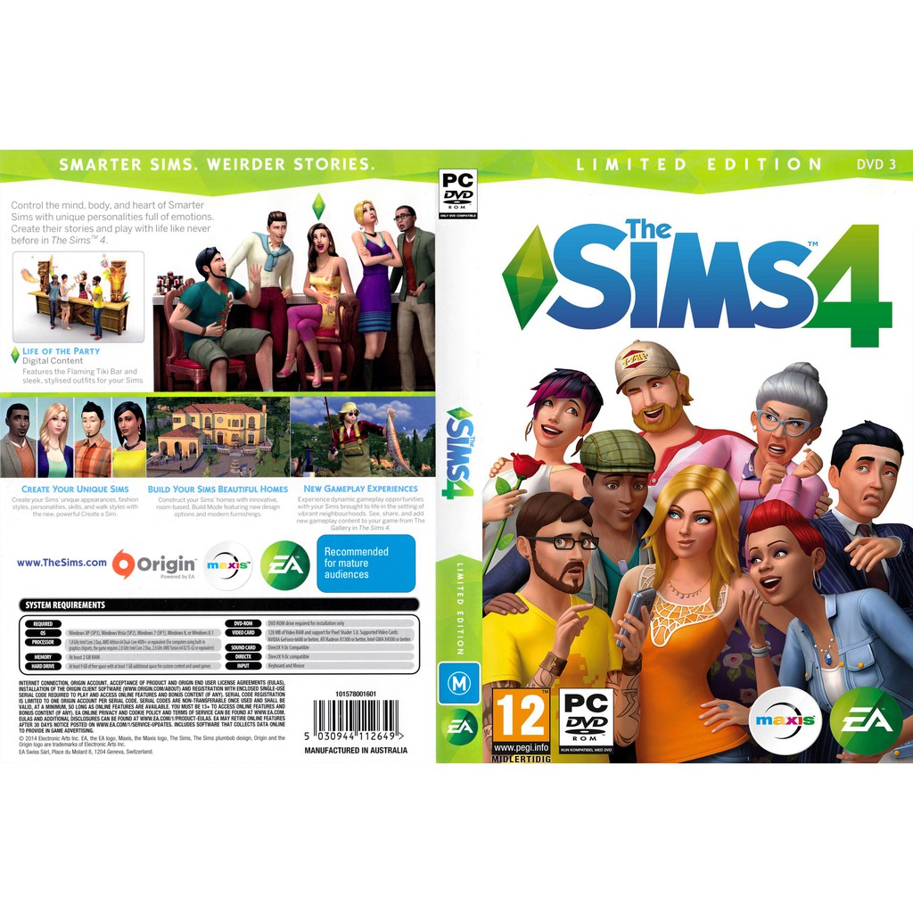 แผ่น DVD The Sims 4 PC GAME Offline [ติดตั้งดีวีดี]