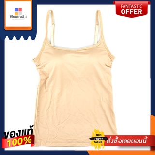 เสื้อสายเดี่ยวเสริมฟองน้ำสีเบจ :MPAD CAMISOLE SPAGHETTI BEIGE :M