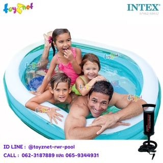 Intex สระวงรีใส เพื่อนสัตว์ทะเล 1.63x1.07x0.46 ม. รุ่น 57482 + ที่สูบลม ดับเบิ้ลควิ๊ก วัน