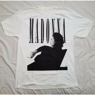 แขนสั้นcrew neckเสื้อยืด พิมพ์ลาย Madonna Blond Ambition Like A Prayer Tour Concert สีขาว ไซซ์ S-234Xl Hn1208S-XXXXL