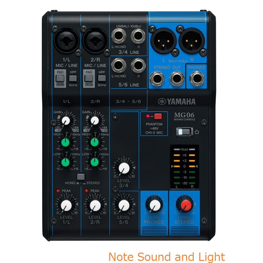 MG06 Yamaha Mixer ขนาด 6 ช่อง