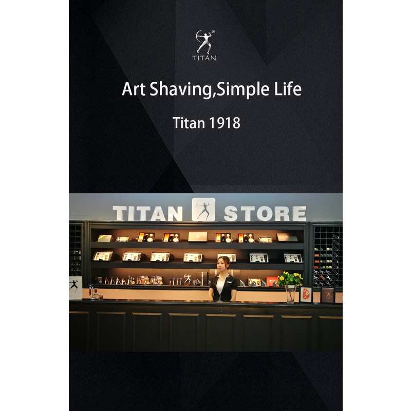 Titan Green sandalwood handle old fashioned straight razor for men free ...