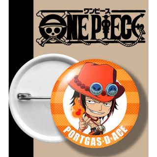 ONEPIECE BADGE เข็มกลัด วันพีช เอส ส้ม ACE ORANGE