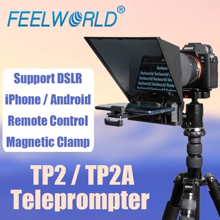 FEELWORLD TP2 TP2A Teleprompter รีโมทคอนโทรลแบบพกพาสำหรับกล้อง DSLR / สมาร์ทโฟนการบันทึกวิดีโอแท็บเล็ต Prompter