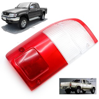 ฝาไฟท้าย ข้างขวา Rh เลนส์ใส+แดง สำหรับ Toyota Hilux Tiger D4D MK4 KUN Ln145 ปี 1997-2001