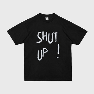 Fy TARKET SHUT UP เสื้อยืดลําลอง แขนสั้น คอวี พิมพ์ลาย BTS [TK00112] สไตล์วินเทจ โอเวอร์ไซซ์ สําหรับผู้ชาย ผู้หญิง