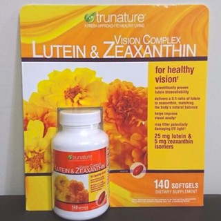 Trunature Vision Complex Lutein &amp; Zeaxanthin 140 Softgels วิตามินบำรุงสายตา ลูทีน ซีแซนทีน จากอเมริกาค่ะ