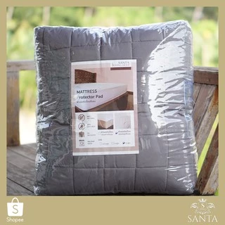 SANTA ผ้ารองกันเปื้อน ที่นอน สีเทา Premium Supersoft Protector