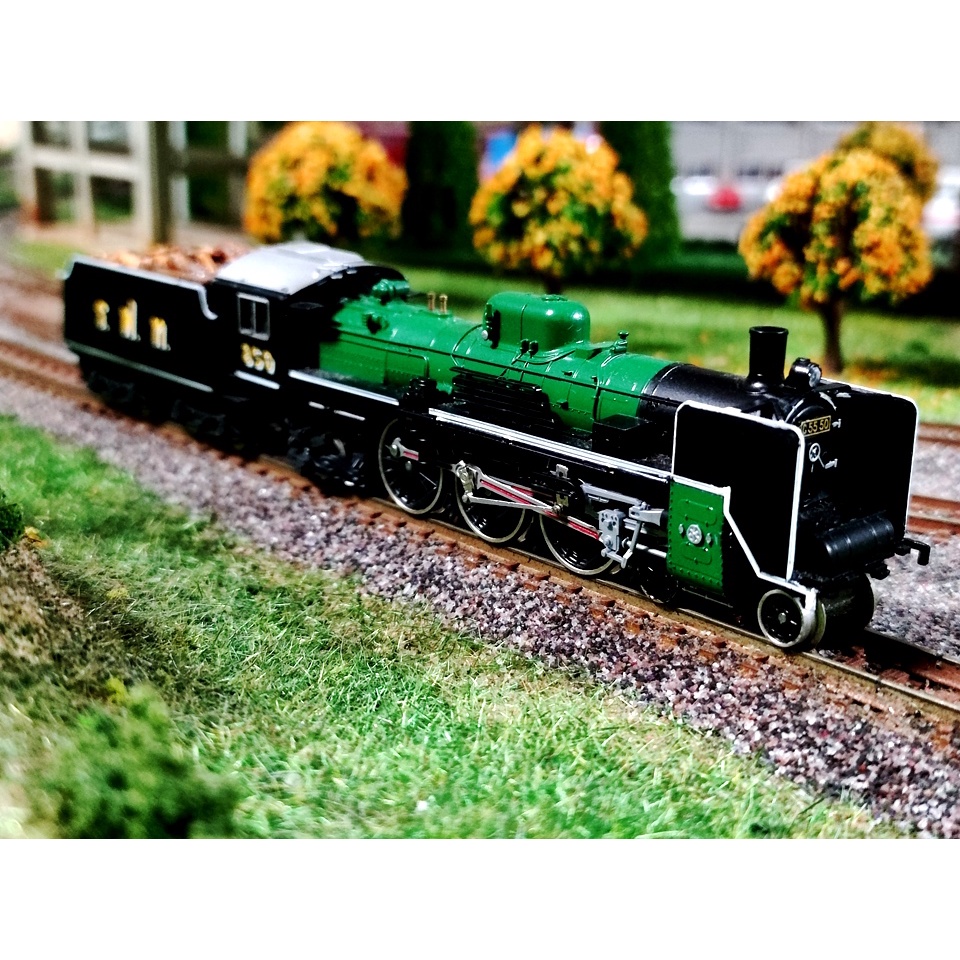 โมเดลรถไฟไทย แปซิฟิค Pacific #824 N scale ทำสีใหม่จากรถมือสอง