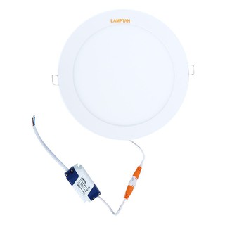 โคมไฟดาวน์ไลท์ ดาวน์ไลท์ LED LAMPTAN ULTRA SLIM 18 วัตต์ WARMWHITE อะลูมิเนียม 9" กลม สีขาว รางนีออนและดาวน์ไลท์ โคมไฟแล