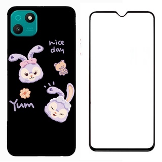 เคส Wiko T10 W-V673-01 W-V673-02 เคสแฟชั่น ภาพวาด ซิลิโคนนิ่ม เคสปกคลุมด้วยฟิล์มกระจกนิรภัย สําหรับ Wiko T10