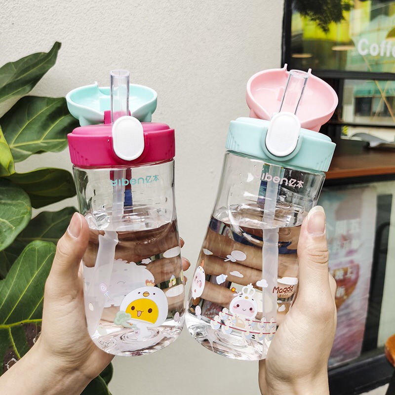 ขวดน้ำเด็ก ลายสัตว์น่ารัก แบบหลอดเด้ง มีสายสะพาย - รูปที่ 5