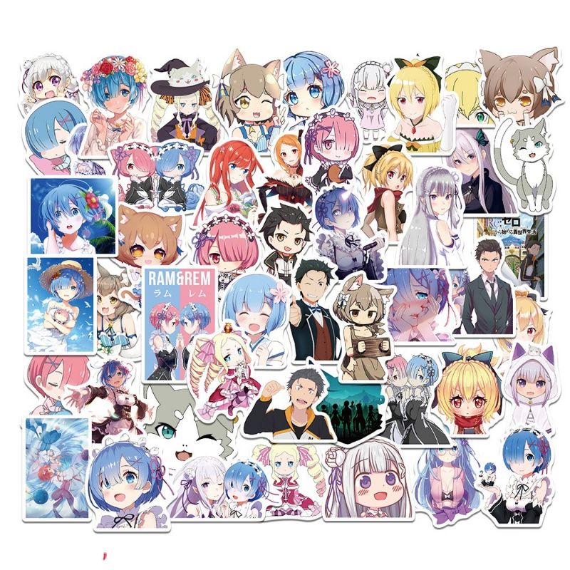 สติ๊กเกอร์อนิเมะ Rezero chrome/vyl