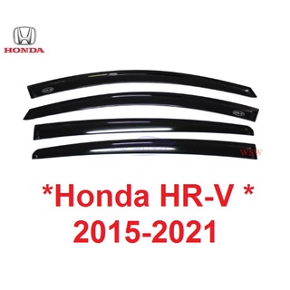 คิ้วกันสาด Honda HR-V HRV 2015 - 2021 สีดำ กันฝน กันลม ฮอนด้า เอชอาร์วี กันสาด กันสาดประตู กันสาดรถยนต์