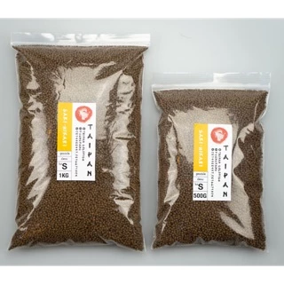อาหารปลาฮิคาริแบ่งขาย 1 กิโลกรัม Saki-Hikari ซากิฮิคาริ สูตรเร่งโต เม็ดจม ไซส์ s