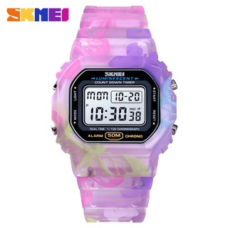 Skmei 1627 นาฬิกาข้อมือสปอร์ตแฟชั่น กันน้ํา สีสันสดใส สําหรับผู้หญิง