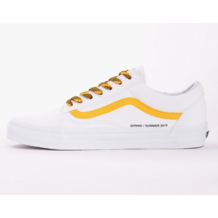 white vans with orange stripe