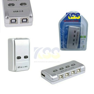 ตัวสลับเครื่องพิมพ์ Printer Switch USB 2.0 Hub Auto Sharing Switch 2-4 Ports for Computer PC Printer Mini