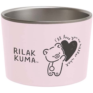 ถ้วยแสตนเลส ถ้วยใส่ไอศกรีม Pink ลาย Rilakkuma (Type2) rk / Rilakkuma แก้วสแตนเลส เก็บอุณหภูมิร้อน-เย็น