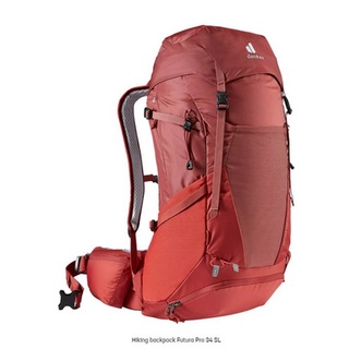 เป้ deuter รุ่น Futura Pro 34SL โลโก้ใหม่ ปี 2021 สีส้ม Redwood Lava , สีดำ - เทา Black Graphite