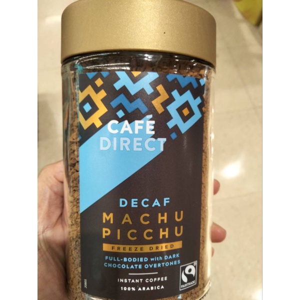 Cafe Direct Machu Picchu Decaf Freeze Dried Instant Coffee  กาแฟสำเร็จรูป สกัดกาเฟอีนออก100 กรัม ราค
