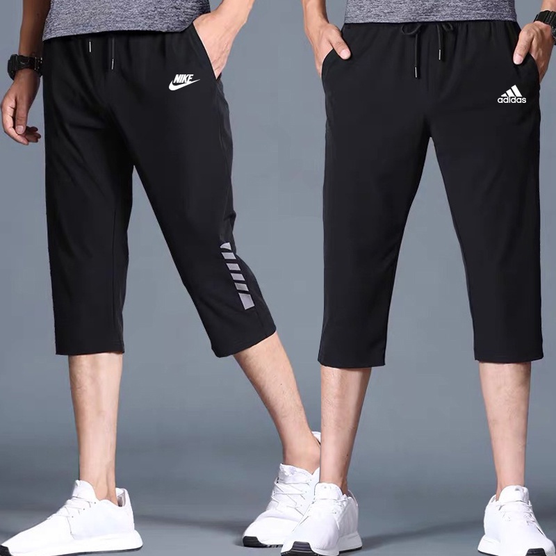 Seluar Lelaki กางเกงขาสั้นผู้ชายกางเกงขาสั้นเสื้อผ้ากีฬา Casual Pocket Design Elastic Seluar 3 Suku Lelaki Seluar Tiga Suku Lelaki