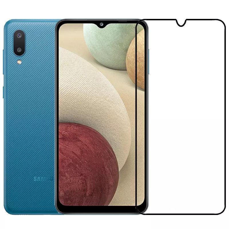 F ฟิล์มกระจกเต็มจอ Samsung galaxy A02 ฟิล์มกระจกนิรภัยเต็มจอ ฟิล์มซัมซุง ฟิล์มกระจกกันกระแทก Samsung
