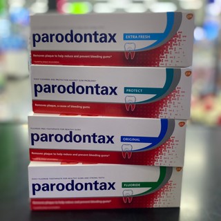 PARODONTAX (150 g) พาโรดอนแทกซ์ ขจัดคราบผลัดเพื่อช่วยลดและป้องกันเลือดออกขณะแปรงฟัน มี 4 สูตร