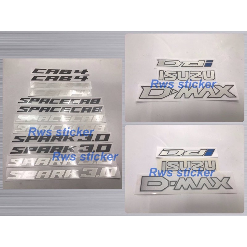 สติ๊กเกอร์ D-MAX / SPARK3.0 / CAB4 / SPACE CAB / 3.0 สติ๊กเกอร์ฝาท้าย Ddi สำหรับรถ ISUZU D-MAX Blue 