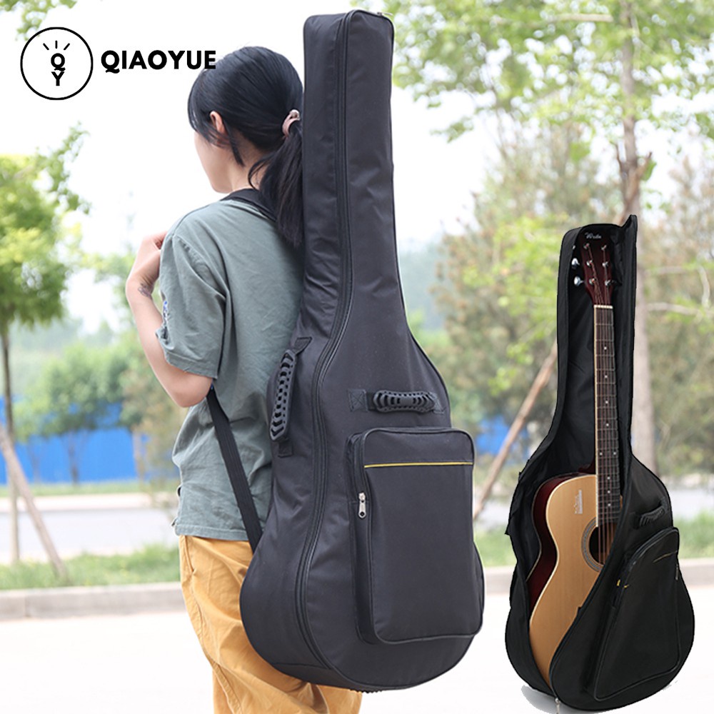 ขาตั้งกีต้าร์ พิก QIAOYUE กระเป๋ากีต้าร์ กระเป๋ากีตาร์โปร่ง ขนาด 40-41 นิ้ว กันน้ำ กันฝุ่น กระเป๋าเป้กีต้าร์ Guitar bag